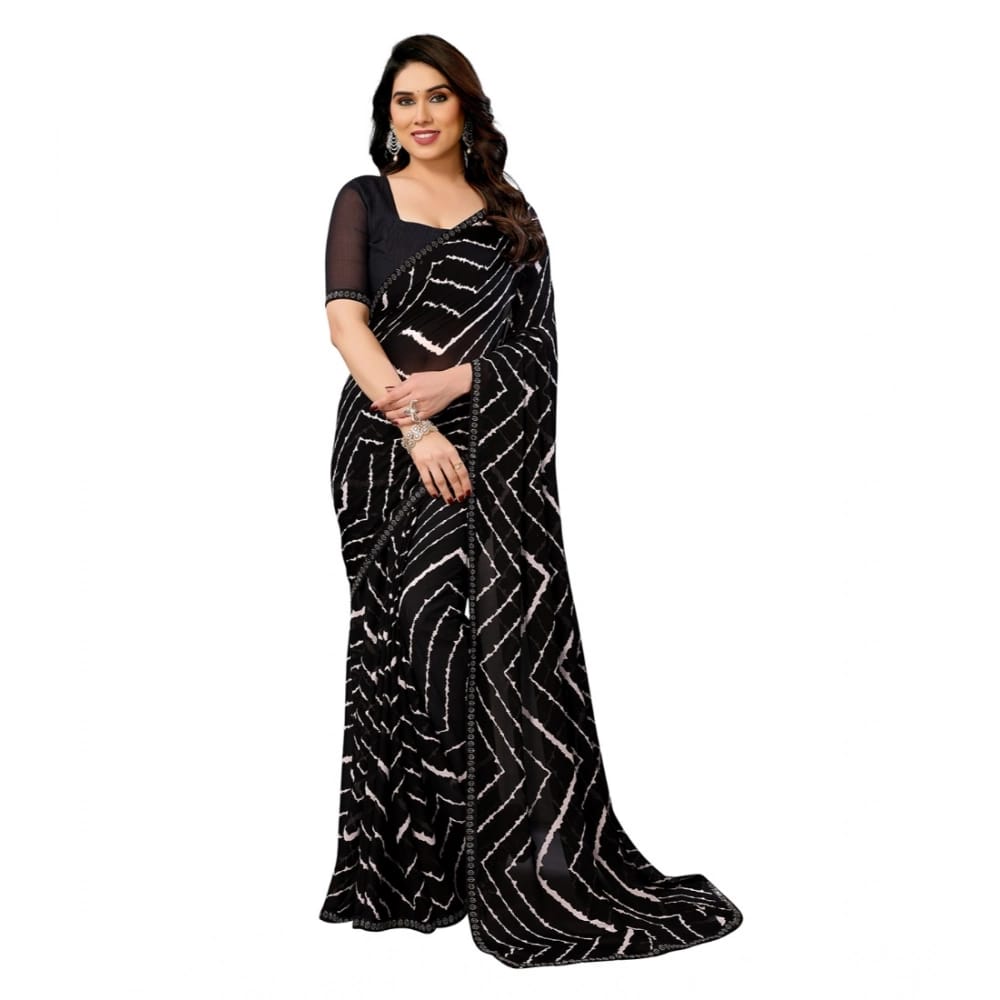 womens-georgette-printed-saree-with-unstitched-blouse-5-5mtr-black-pid62518