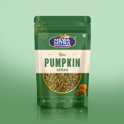 MewaMitra Raw Pumpkin Seeds 250g | 100% Natural Premium Pepitas | High Protein Kaddu Beej | Fiber Rich Superfood