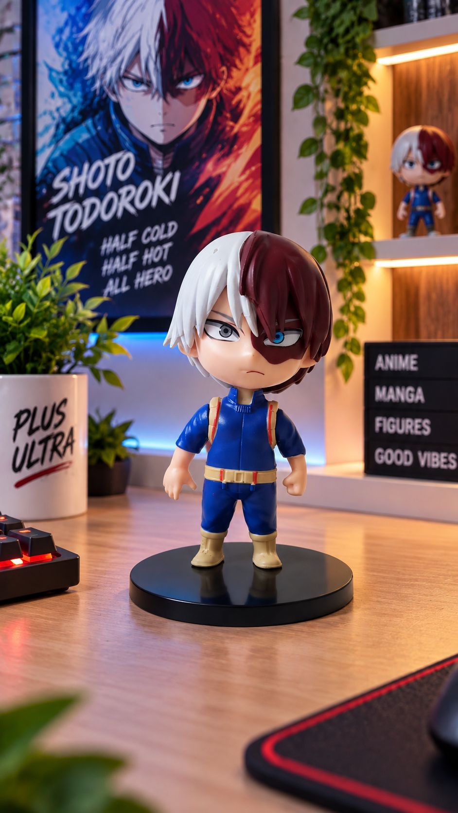 Shoto Todoroki Chibi Figure – My Hero Academia Collectible | 11cm