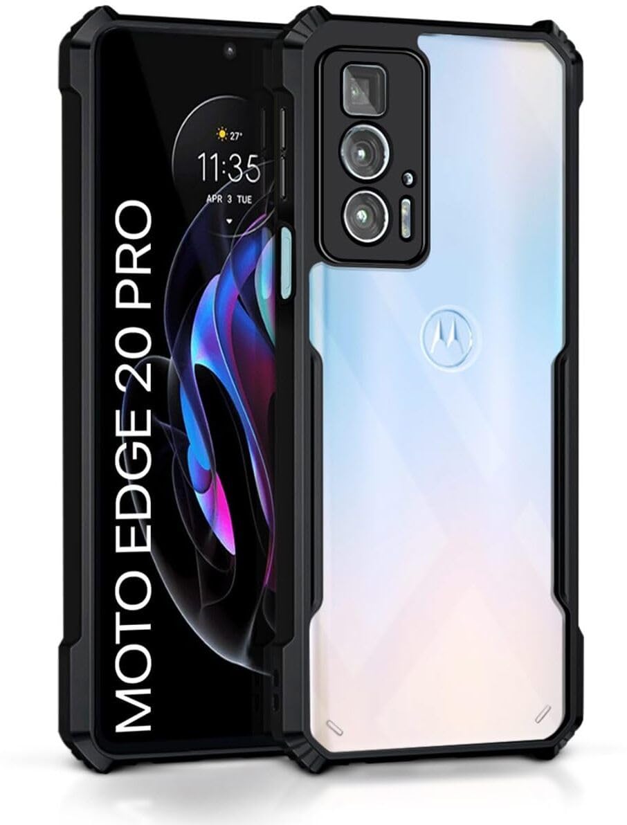 PLUGTECH Slim Shockproof Case | Matte Black Soft | Drop Protection | Precise Cutouts | Premium Mobile Cover for Moto Edge 20 Pro