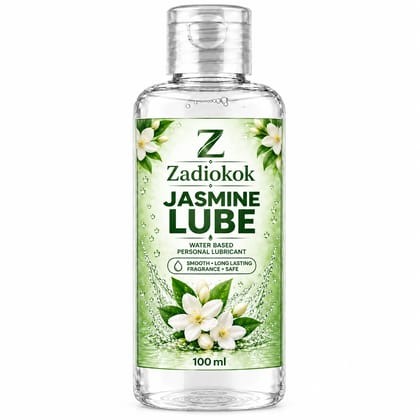 Zadiokok Jasmine Flavour Water Based Personal Lubricant Gel | Smooth & Long Lasting Lube | 100 ml (Pack of 1)