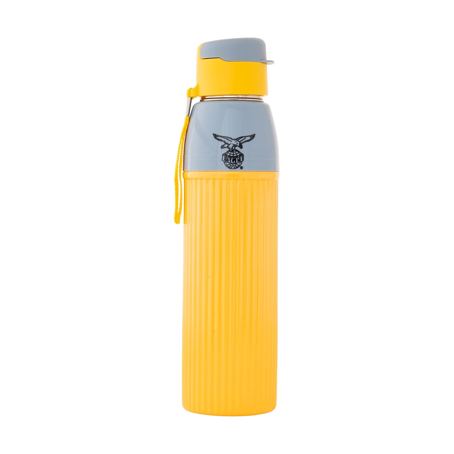 Eagle Brisk PU Insulated 4 Hours Warm and Cold School Kids Water Bottle (750ml, Yellow, Flask)