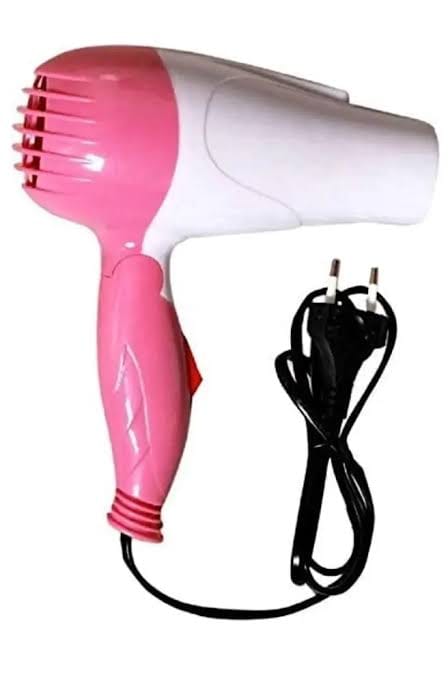 Portable Foldable Mini Hair Dryer - Pink & White