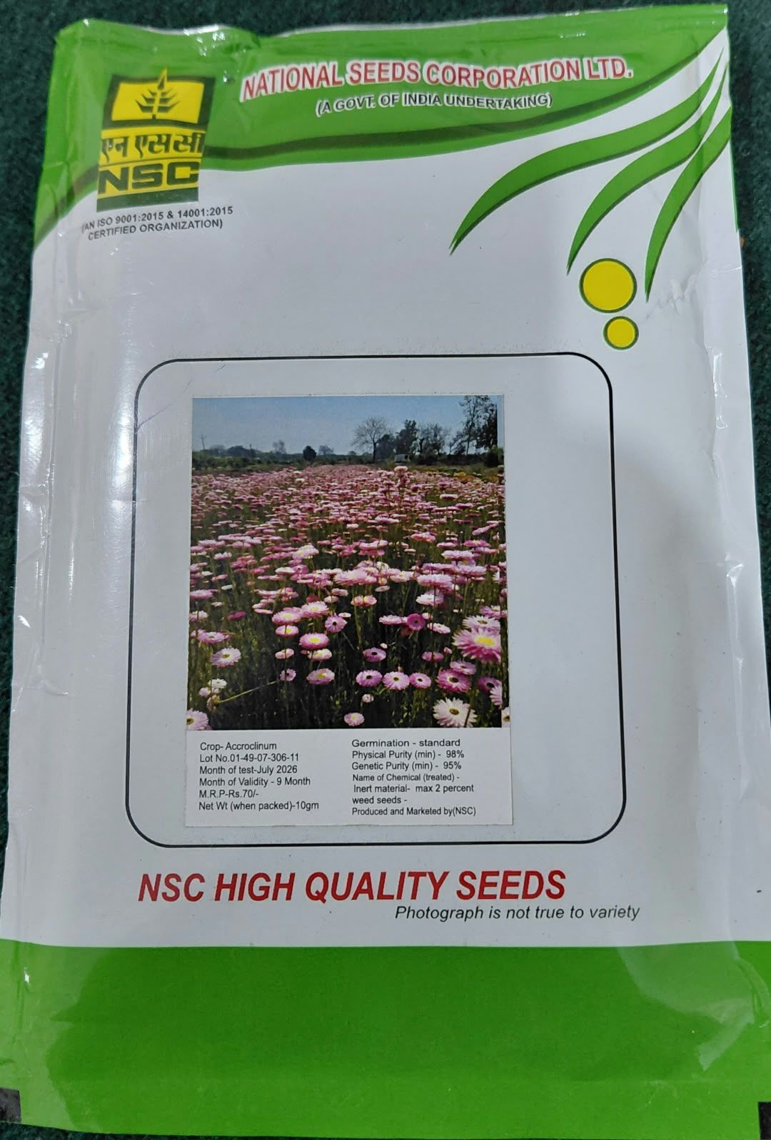 NSC ACROLIUM  TL FLOWER SEED 10Gm Pouch