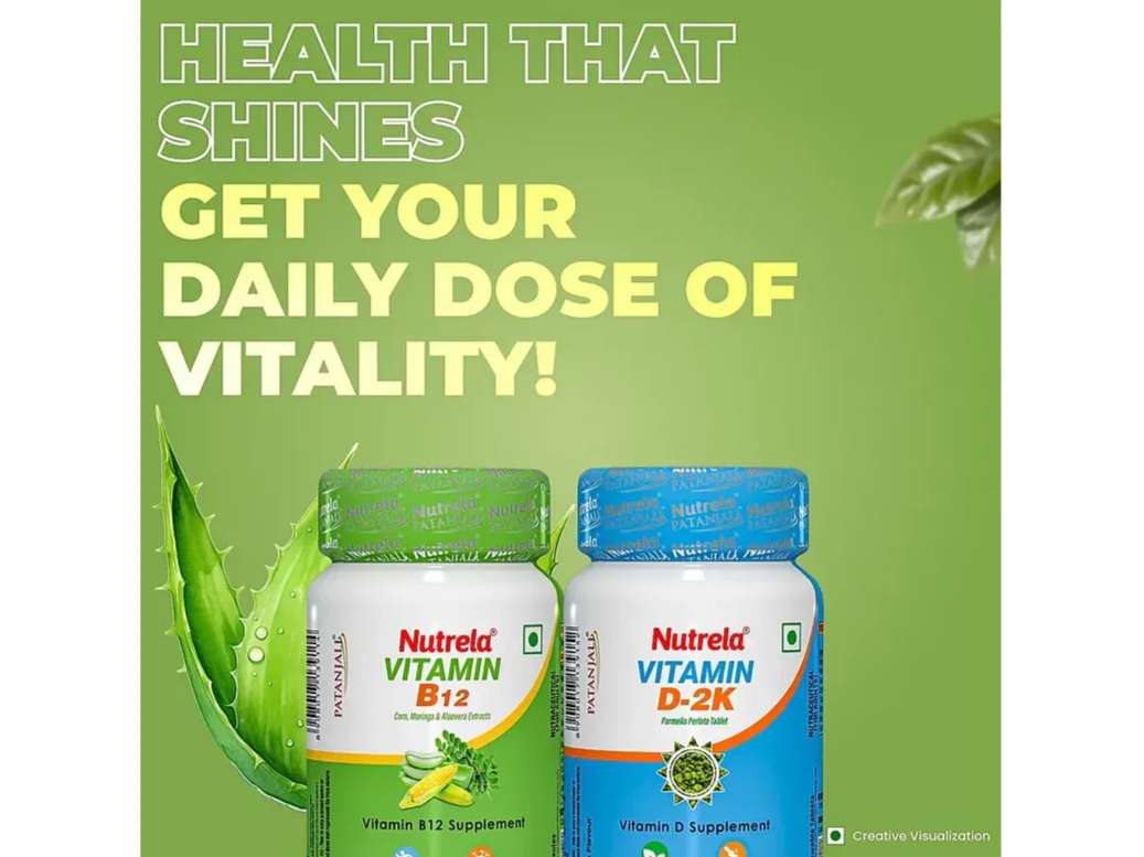 Patanjali Nutrela Vitamin D2K + B12 (Combo)