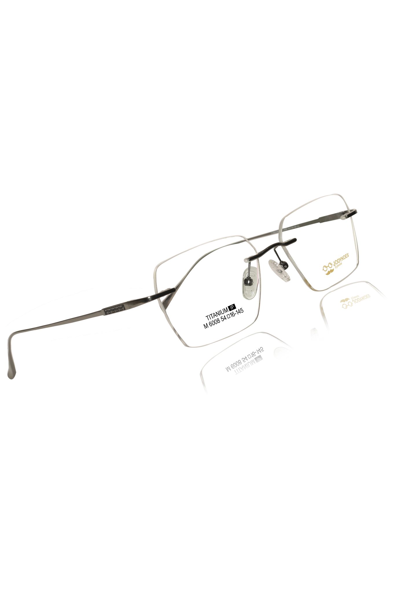 Jodykoes Pure Titanium Rimless Spectacle Frame for Men & Women | Frameless Eyeglasses with Lightweight Metal | Adjustable Nose Pads | Office, Professional & Daily Wear