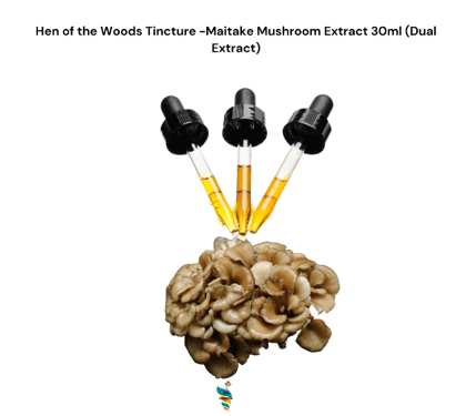 Hen of the Woods Tincture -Maitake Mushroom Extract 30ml (Dual Extract) Hen of the Woods Tincture -Maitake Mushroom Extract 30ml (Dual Extract)