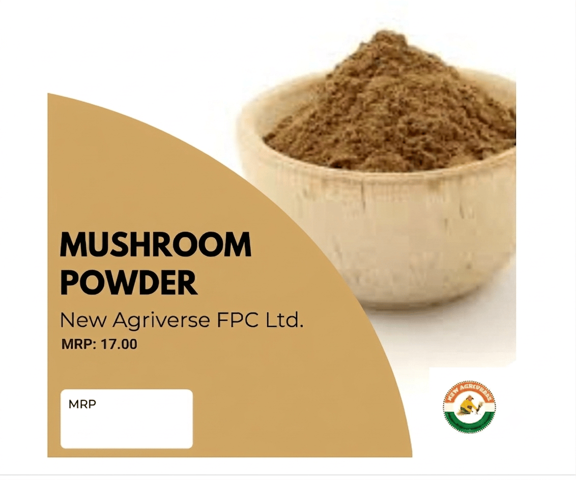 Dry Mushroom Powder - Pure Organically grown Oyster Mushroom Powder 100 gm