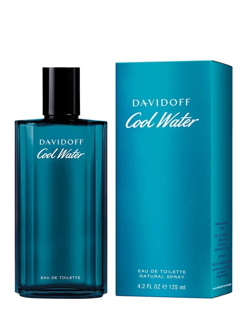 Davidoff Cool Water Eau De Toilette 125ml for Men Iconic Fresh Marine Clean Sophisticated Fragrance
