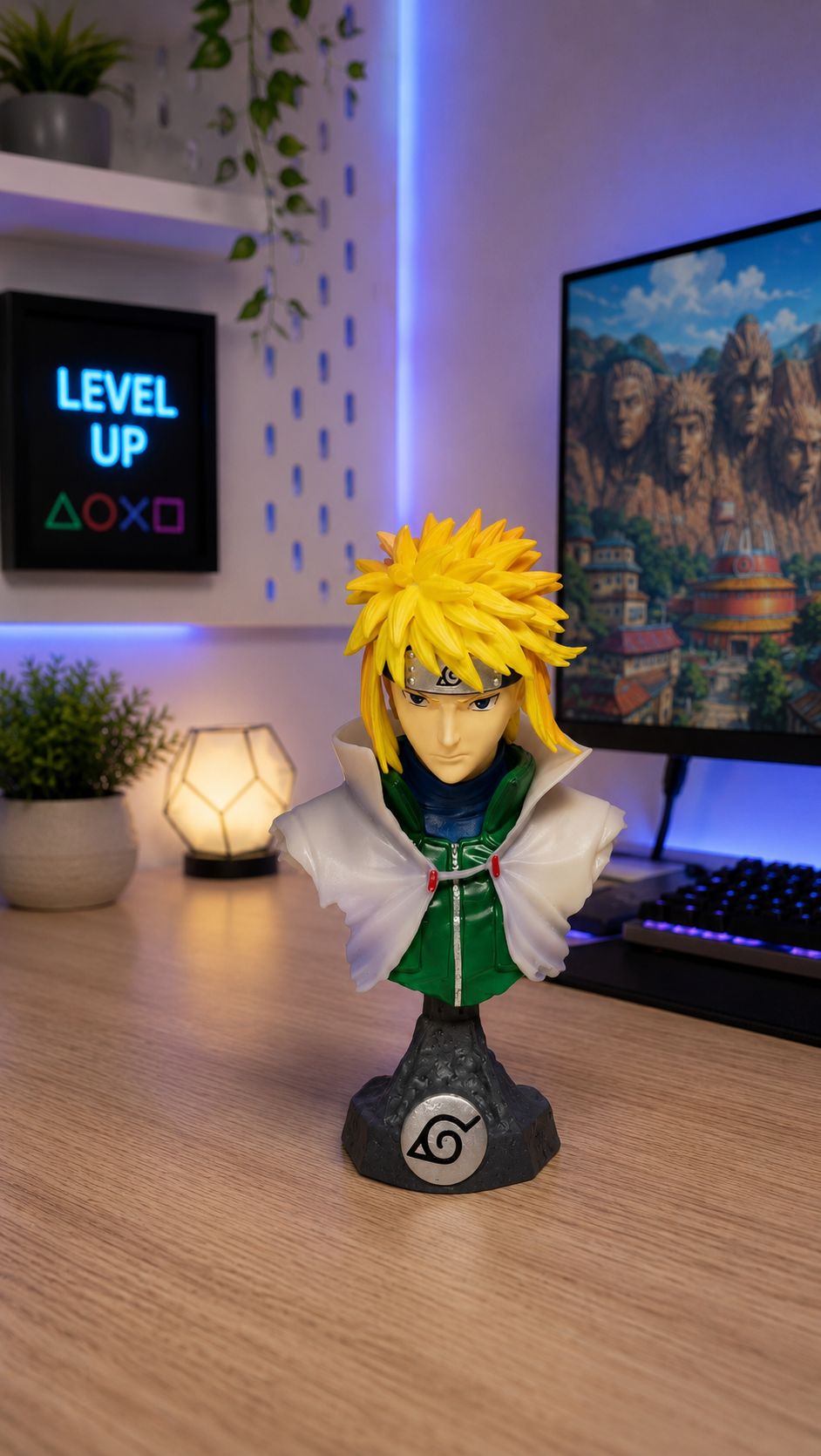 Minato Namikaze Anime Bust Figure Collectible Statue – 15 cm Desk Decor