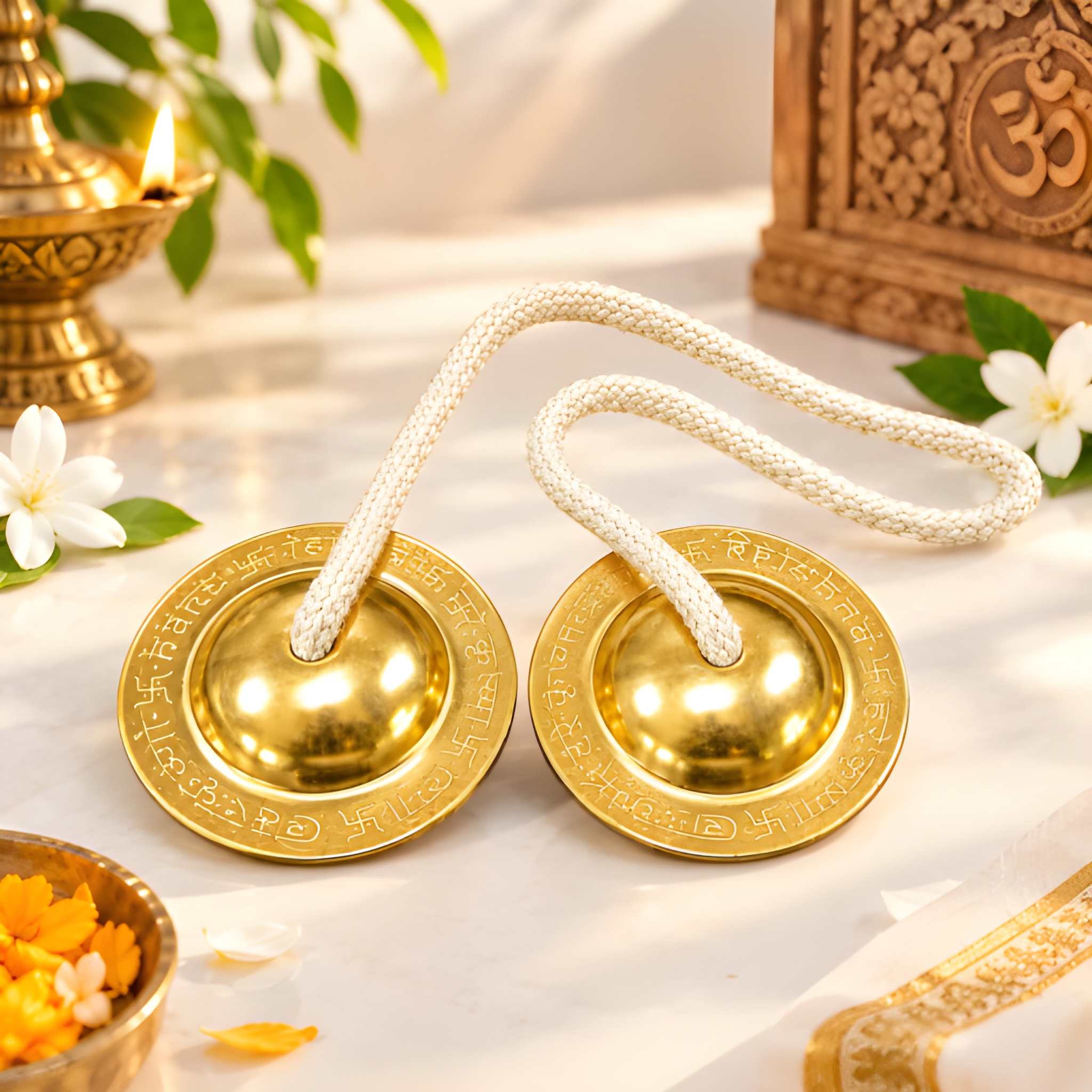 WUGO Musical Majeera 3 Inch Kartal Instrument | Bhajan, Satsang, Kirtan & Devotional Music Musical Instrument (Original)