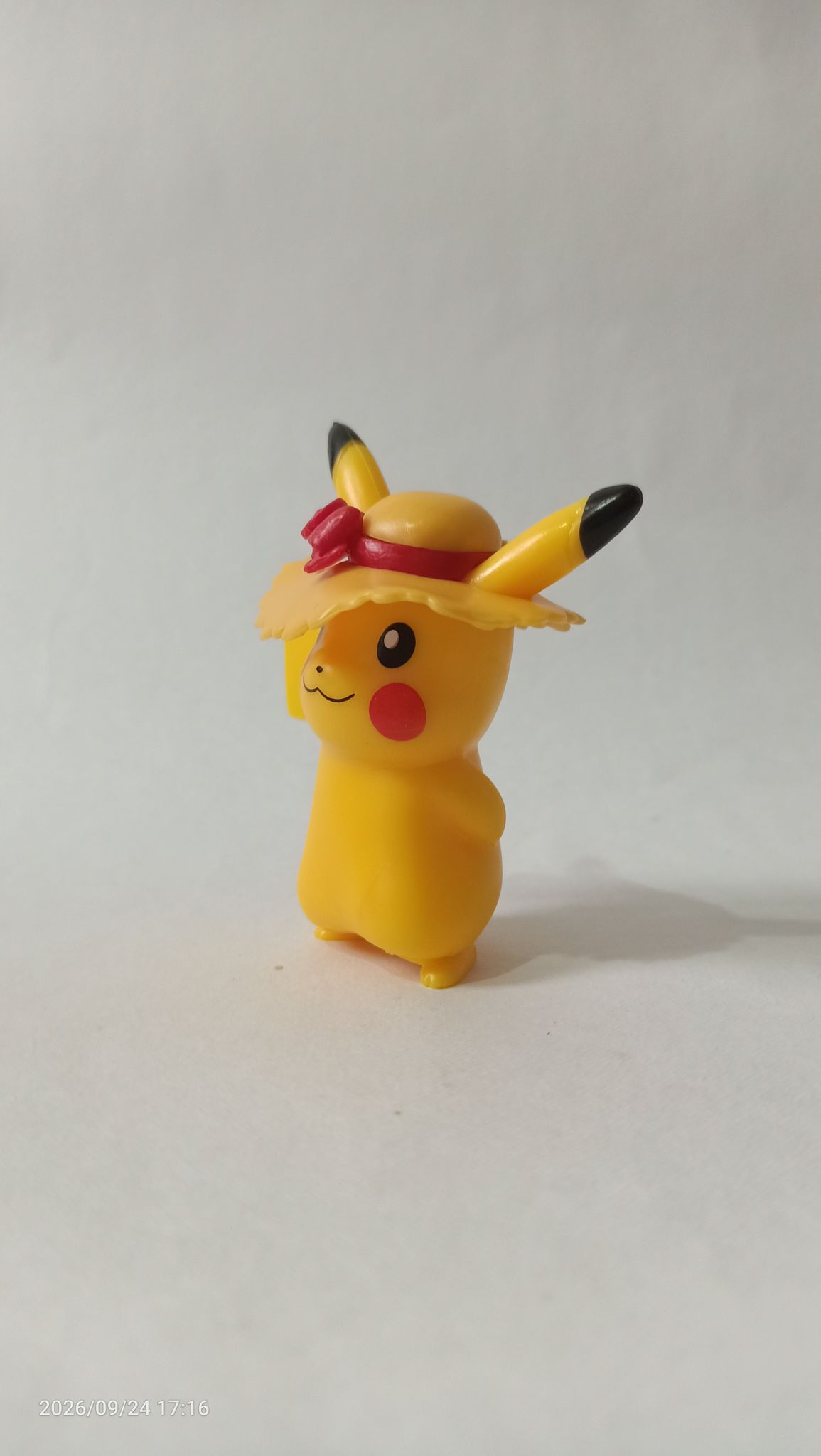 Pikachu Summer Hat Mini Figure | Pokémon Anime Collectible Desk Decor