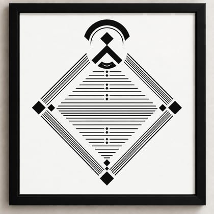 Black & White Geometric Diamond Abstract Framed Wall Art Black & White Geometric Diamond Abstract Framed Wall Art