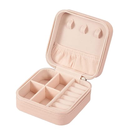 Jewelry Travel Case Organizer for Women, Portable Jewelry Storage Box for Rings, Earrings, Necklace & Bracelets – No Brand