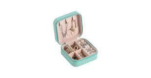 Jewelry Travel Case Organizer, Portable Jewelry Storage Box for Rings, Earrings, Necklace & Bracelets