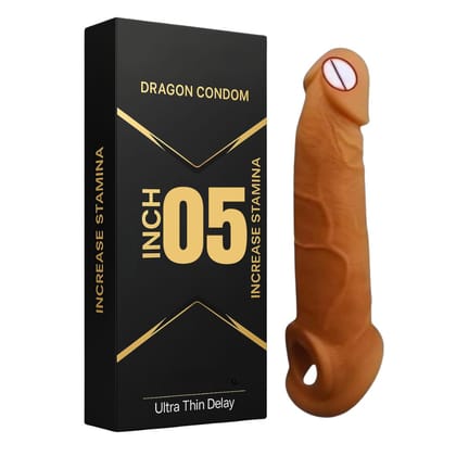 Premium Reusable Condom - 5 Inch - Unleash the Dragon Premium Reusable Condom - 5 Inch - Unleash the Dragon