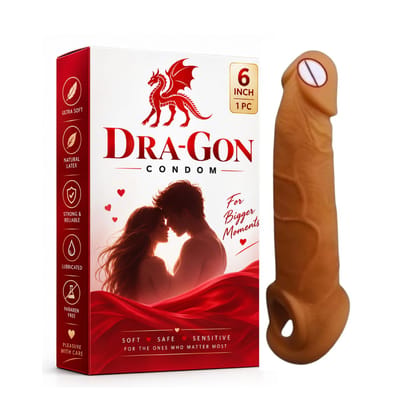 Premium Reusable Condom - 6 Inch - Unleash the Dragon Premium Reusable Condom - 6 Inch - Unleash the Dragon