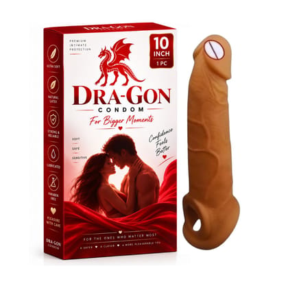Premium Reusable Condom - 10 Inch - Unleash the Dragon Premium Reusable Condom - 10 Inch - Unleash the Dragon