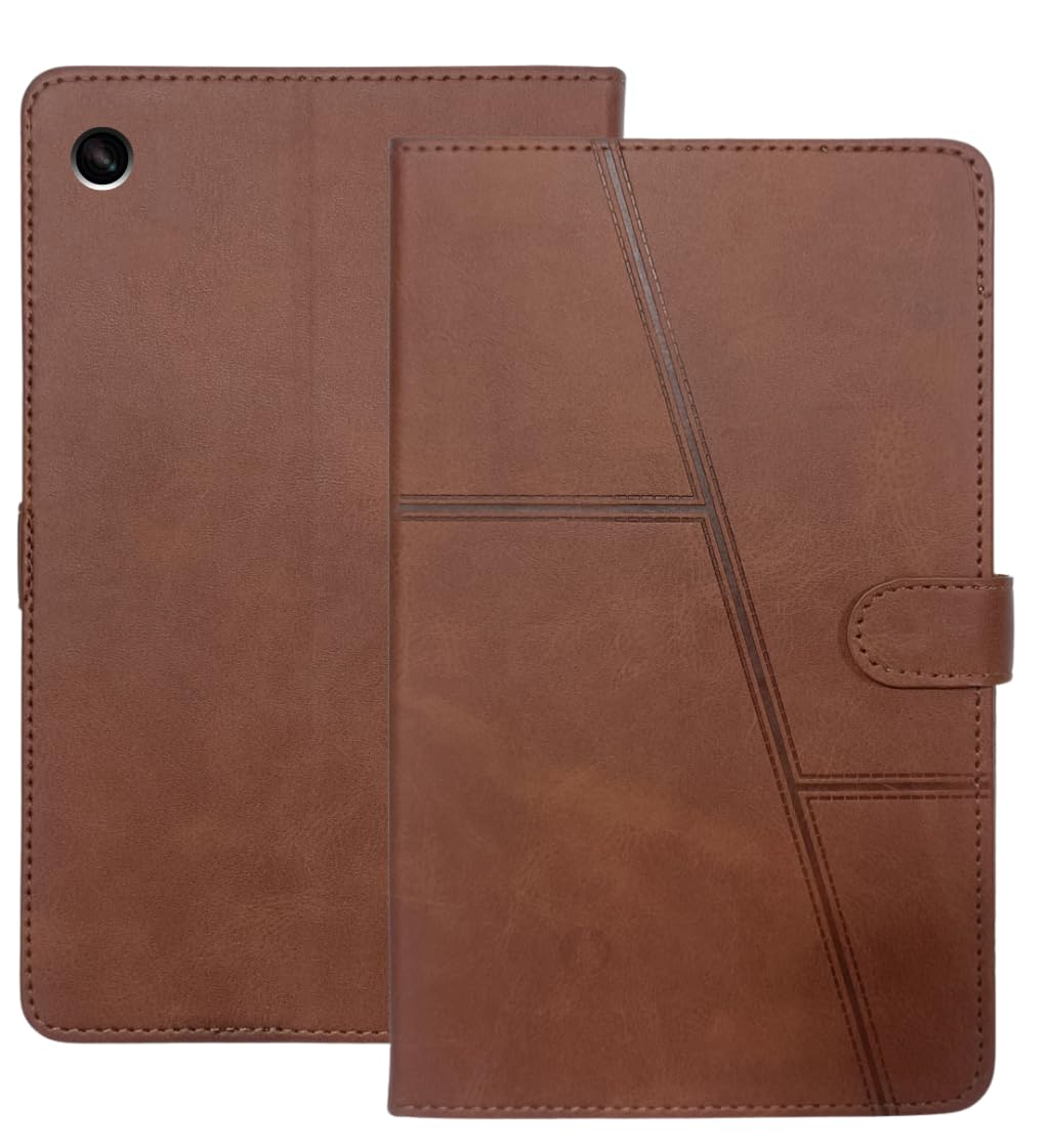 fonfox Flip Cover Compatible with Acer One 8 T4-82L 8 Inch Tablet | Premium Leather Texture Folio Case with Foldable Stand & Full Body Protection