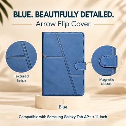 Fonfox Flip Cover Compatible with SAMSUNG A9+ | Premium Leather Texture Tablet Case with Stand Function, Full Body Protection & Secure Closure