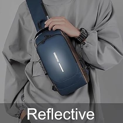 Unisex Sling Bag with USB Charging port Shoulder Backpack With Multifunctional for Travel, Hiking, Camping, Daily Out, Crossbody Chest Bags, Waterproof
