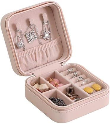 Jewelry Travel Organizer Box | Portable Jewellery Storage Case | Compact Jewelry Holder for Rings, Earrings, Necklaces & Accessories