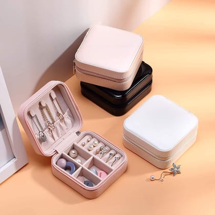 Jewelry Travel Organizer Box | Portable Jewellery Storage Case | Compact Jewelry Holder for Rings, Earrings, Necklaces & Accessories