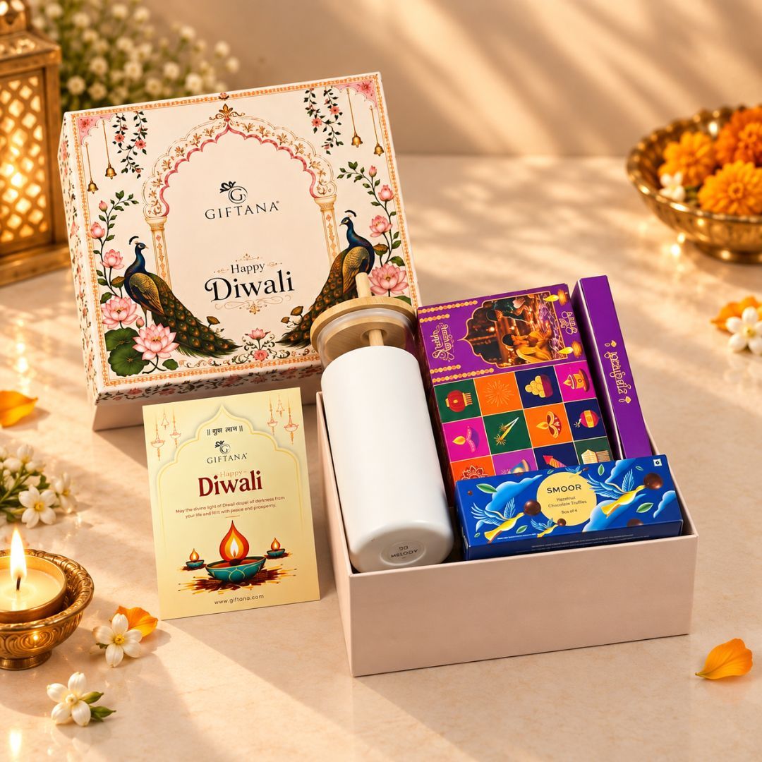 Festive Sip – Premium Diwali Gift Hamper with Tumbler & Chocolates
