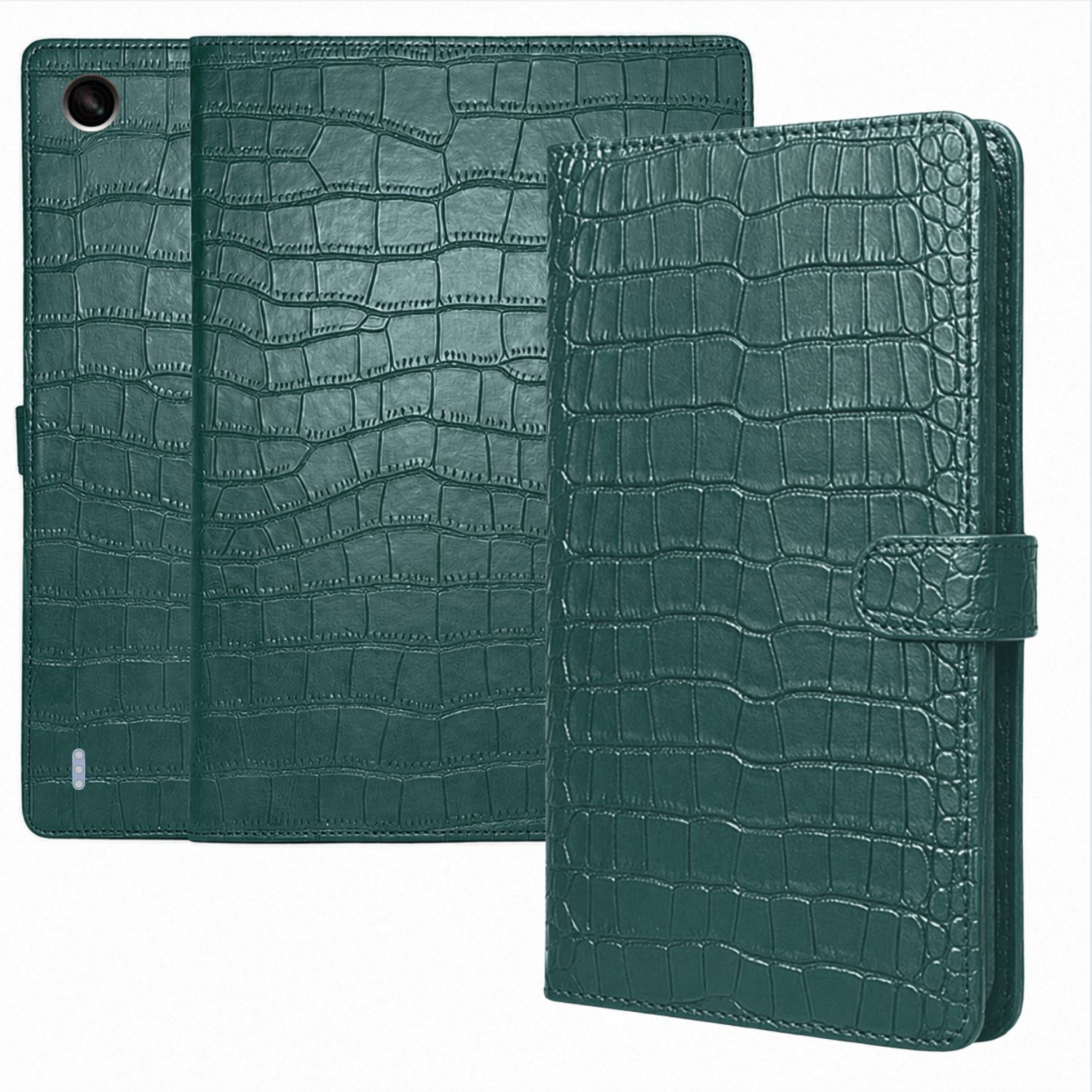 fonfox  Premium  tablet  flip Cover Compatible With  SAMSUNG A9+  tablet  | Premium Croc Texture Leather Case with Magnetic Lock & Stand | Shockproof Protective Wallet Case