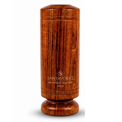 Vijaysar (bija)Wood Glass 100ML for Drinking Water | Traditional Herbal Wooden Cup | Natural Wooden Tumbler for Wellness Routine & Sugar Balance Lifestyle | Handcrafted Indian Drinkware | Pack of 1