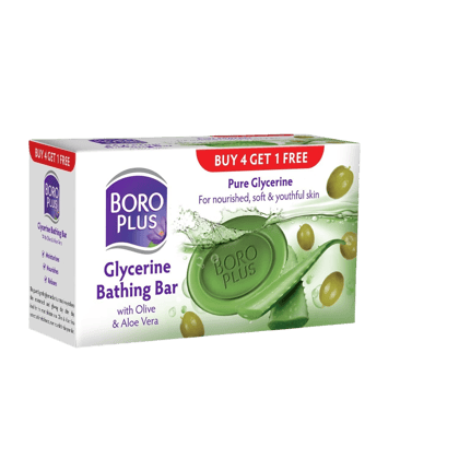 Boroplus – Glycerine Bathing Bar With Olive & Aloe Vera (5U X 125Gms)