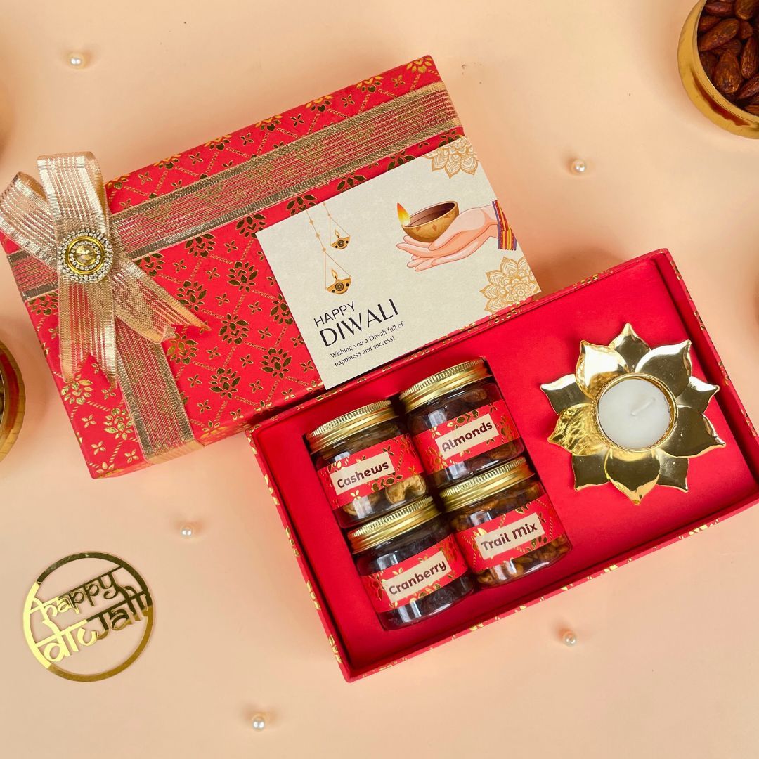 Diwali Gift Box – Healthy Nuts and Festive Treats