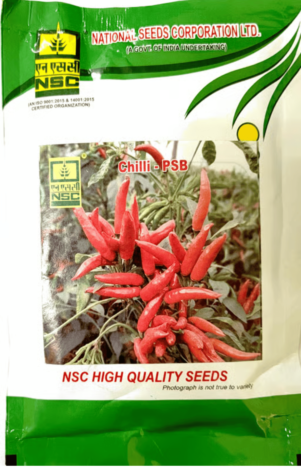 Nsc Chilli Pusa Sadabahar (psb) High-quality T/l Seeds 50 Gms Pouch