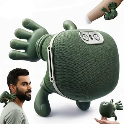 Portable Electric Hand-Shaped Massager Olive Green