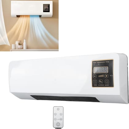 Wall Mounted Electric Room Heater & Cooler Fan with Remote