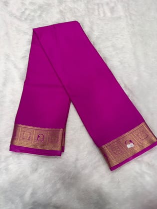 Magenta Crepe Saree