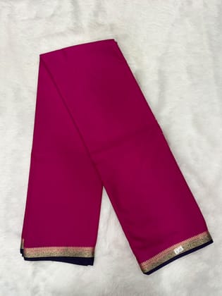 Rani Pink Crepe Saree