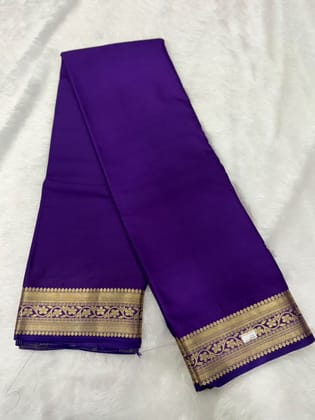 Deep Purple Crepe Saree