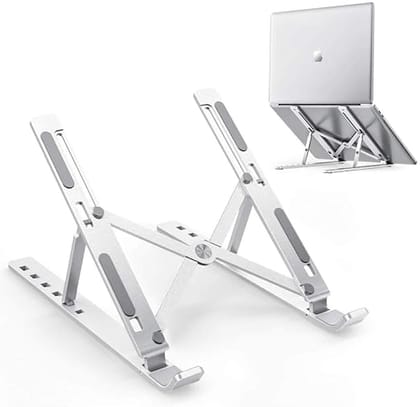 Ergonomic Aluminum Portable Foldable 6 Angles Adjustable Laptop Stand