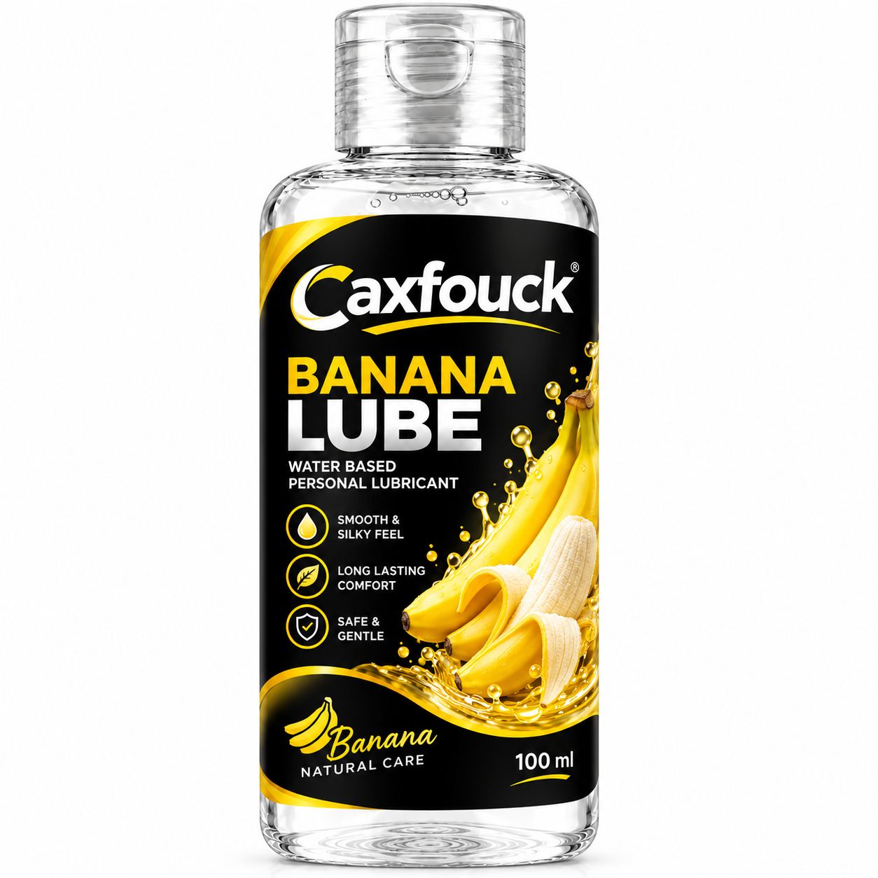 Caxfouck Banana Personal Intimate Lube Gel 100 ml Smooth Feel & Everyday Comfort (Set Of 1)