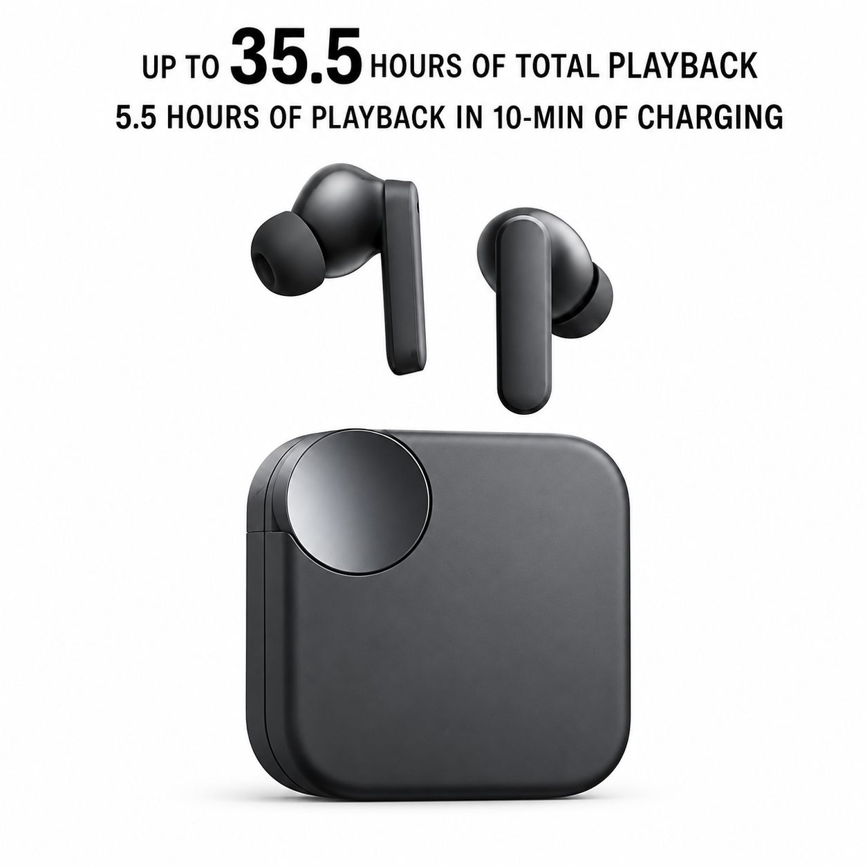 TWS Wireless Earbuds Bluetooth Earphones with Mic | Touch Control | Charging Case