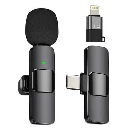 K-8 Wireless Microphone, Collar Microphone for Type-C Android & iOS Noise Canceling Mic for Reels, Makeup Videos, Vlogging, Clip-On for YouTube, Singing, Video Recording, Podcasting K-8 Wireless Microphone, Collar Microphone for Type-C Android & iOS Noise Canceling Mic for Reels, Makeup Videos, Vlogging, Clip-On for YouTube, Singing, Video Recording, Podcasting