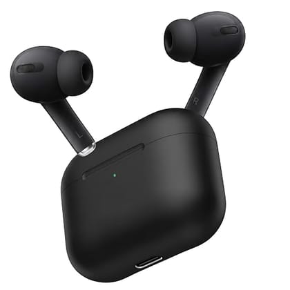 Matte Black TWS Wireless Earbuds with Charging Case