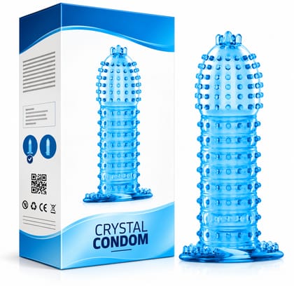 Crystal Condom Textured Design – 1 Piece