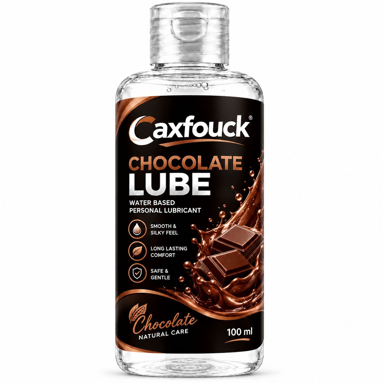 Caxfouck Chocolate Personal Intimate Lube Gel 100 ml Smooth Feel & Everyday Comfort (Set Of 1)