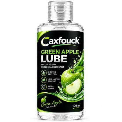 Caxfouck Green Apple Personal Intimate Lube Gel 100 ml Smooth Feel & Everyday Comfort (Set Of 1)