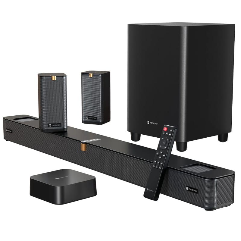 Portronics Sound Slick X1 600W Channel Soundbar with Wireless Satellite Speaker