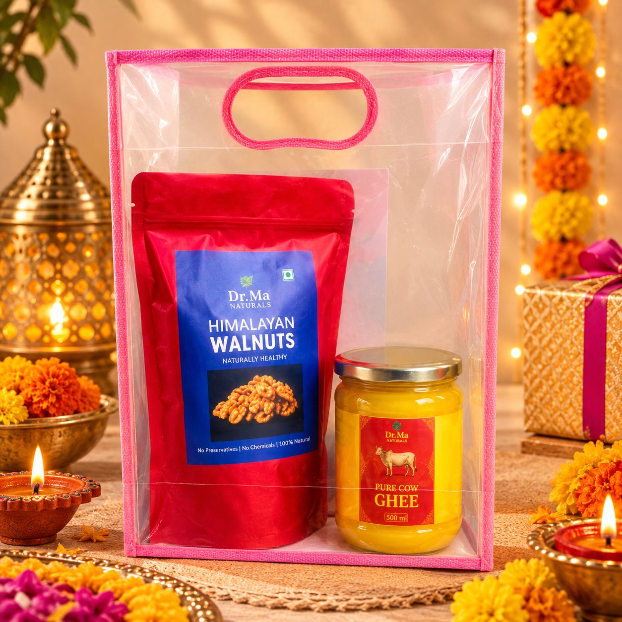 Combo pack of Himalayan Walnuts (400G) & Badri A2 Ghee (500 ml)