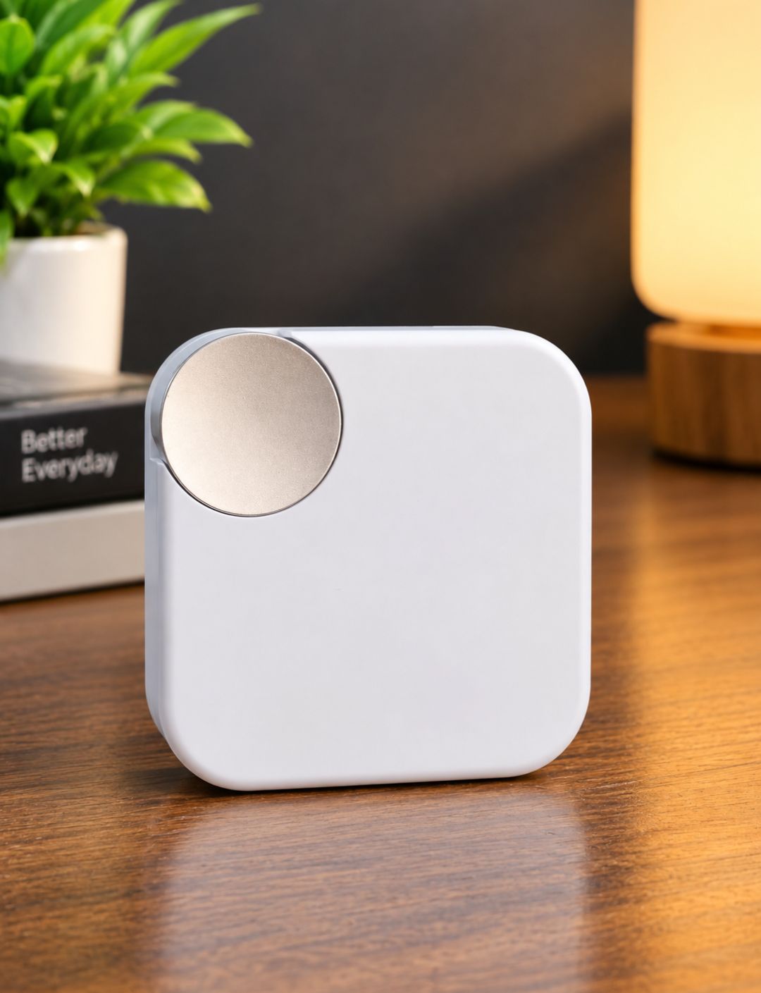 Smart Wireless Bluetooth Earbuds TWS Earphones with Premium Square Charging Case & Deep Bass (White)