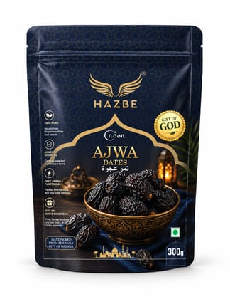 Hazbe Noon Royal Ajwa Dates, 300gm Hazbe Noon Royal Ajwa Dates, 300gm